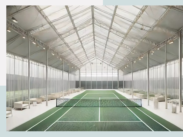 Строительство теннисных кортов в Саянске