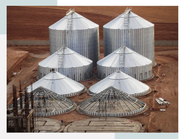 Строительство зерновых силосов в Саянске