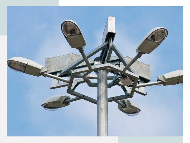 Монтаж осветительных мачт в Саянске