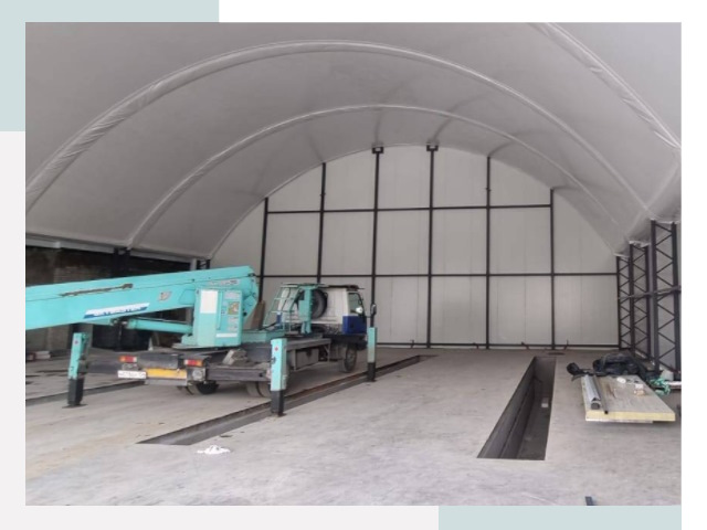 Внутреннее оснащение ангаров в Саянске