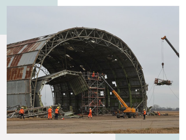 Демонтаж ангаров в Саянске